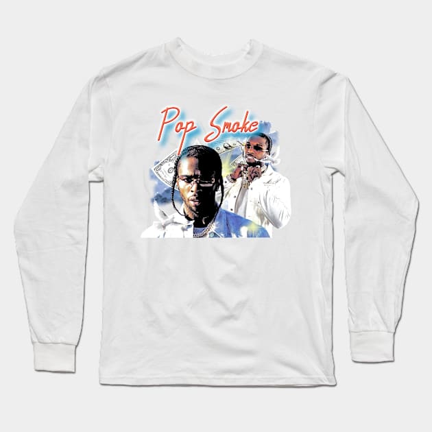 POP SMOKE R.I.P Long Sleeve T-Shirt by Dewo Sadewo